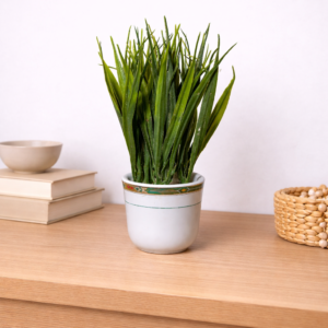 Artificial Spider Plant in Ceramic Pot