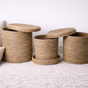 Jute Basket with Lid