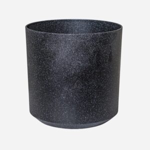 Black Textured Fiber Pot