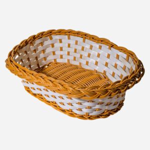 BROWN WHITE BASKET