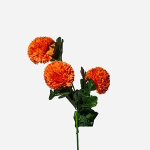 Artificial Marigold Stem (3 Flowers)