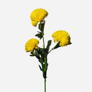 Artificial Marigold Stem (3 Flowers)