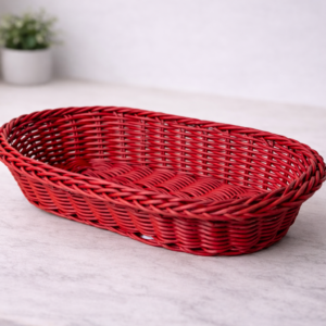 Pink Oval Plastic Basket